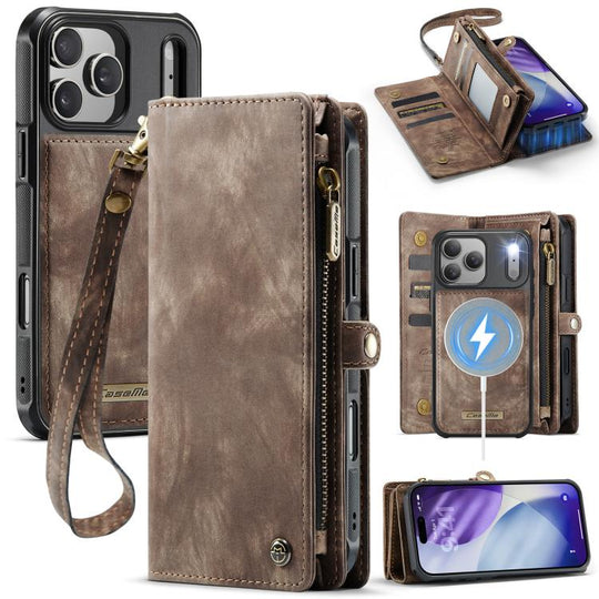 For iPhone 17 Pro Max CaseMe 008 Detachable Multifunctional Leather Phone Case(Brown)