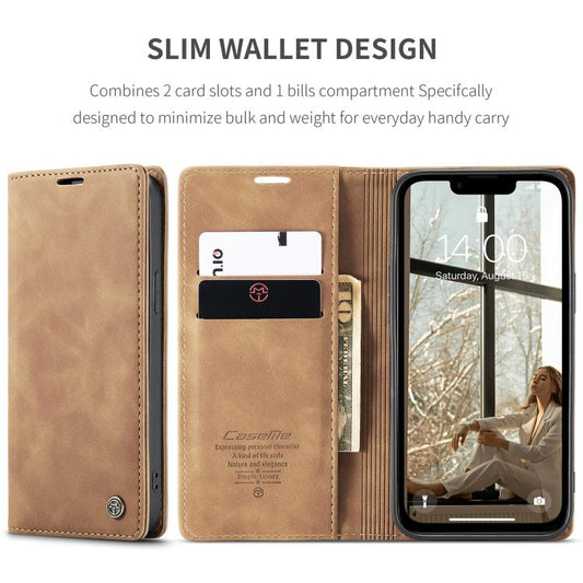 For iPhone 16e CaseMe 013 Multifunctional Horizontal Flip Leather Phone Case(Brown) - iPhone 16e Cases by CaseMe | Online Shopping UK | buy2fix
