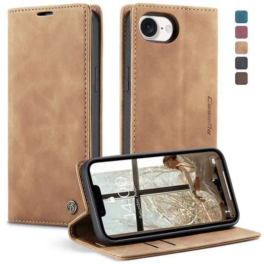 For iPhone 16e CaseMe 013 Multifunctional Horizontal Flip Leather Phone Case(Brown) - iPhone 16e Cases by CaseMe | Online Shopping UK | buy2fix