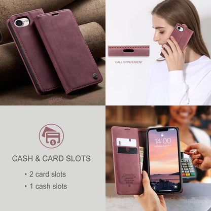 For iPhone 16e CaseMe 013 Multifunctional Horizontal Flip Leather Phone Case(Red) - iPhone 16e Cases by CaseMe | Online Shopping UK | buy2fix