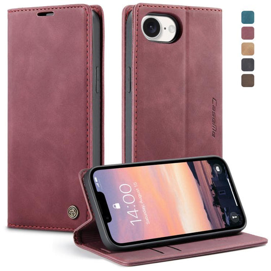 For iPhone 16e CaseMe 013 Multifunctional Horizontal Flip Leather Phone Case(Red) - iPhone 16e Cases by CaseMe | Online Shopping UK | buy2fix