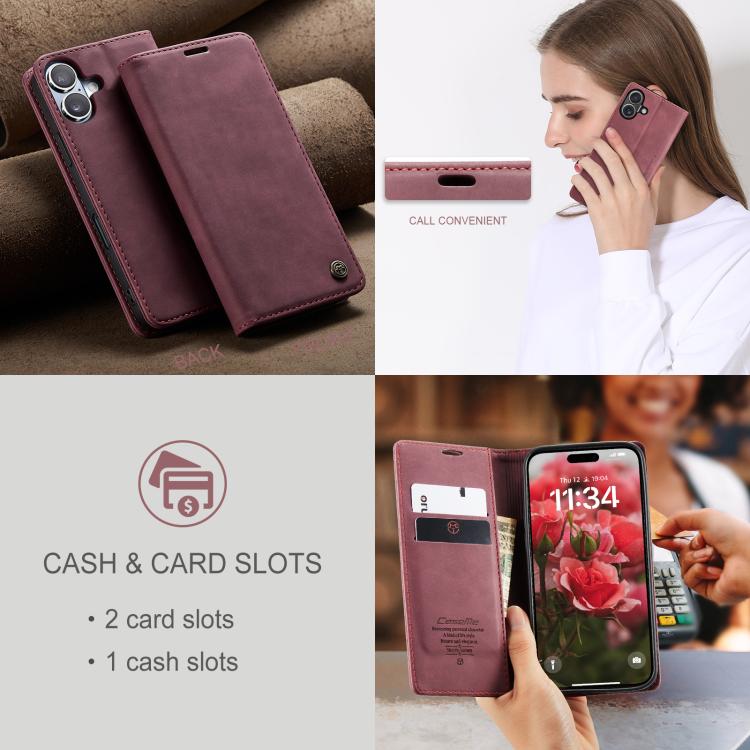 For iPhone 17 CaseMe 013 Multifunctional Horizontal Flip Leather Phone Case(Red) - iPhone 17 Cases by CaseMe | Online Shopping UK | buy2fix