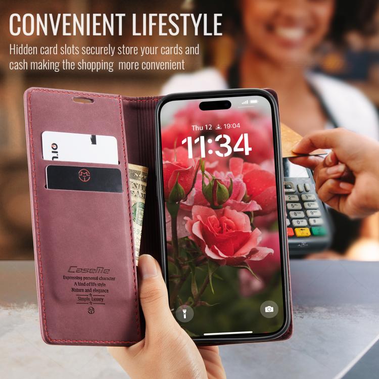 For iPhone 17 CaseMe 013 Multifunctional Horizontal Flip Leather Phone Case(Red) - iPhone 17 Cases by CaseMe | Online Shopping UK | buy2fix