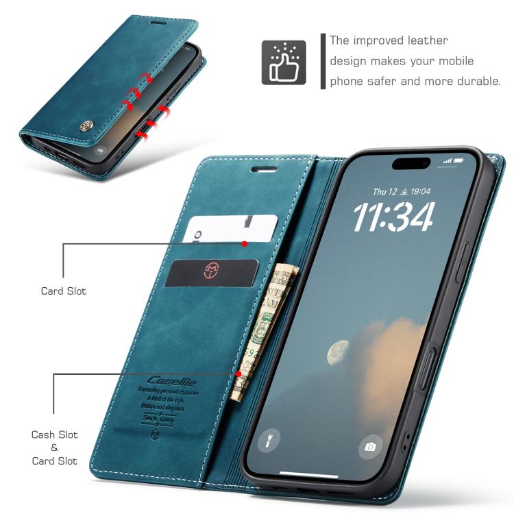 For iPhone 17 CaseMe 013 Multifunctional Horizontal Flip Leather Phone Case(Blue) - iPhone 17 Cases by CaseMe | Online Shopping UK | buy2fix