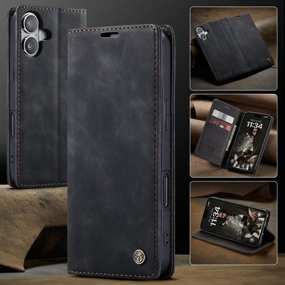 For iPhone 17 CaseMe 013 Multifunctional Horizontal Flip Leather Phone Case(Black) - iPhone 17 Cases by CaseMe | Online Shopping UK | buy2fix