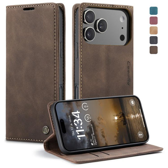 For iPhone 18 Pro / 17 Pro CaseMe 013 Multifunctional Horizontal Flip Leather Phone Case(Coffee)