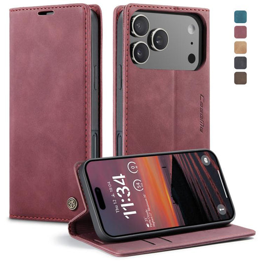 For iPhone 17 Pro CaseMe 013 Multifunctional Horizontal Flip Leather Phone Case(Red) - iPhone 17 Pro Cases by CaseMe | Online Shopping UK | buy2fix