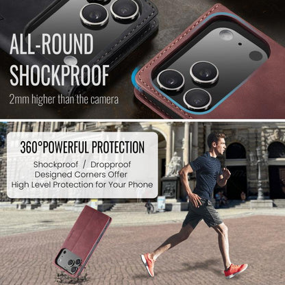 For iPhone 17 Pro CaseMe 013 Multifunctional Horizontal Flip Leather Phone Case(Red) - iPhone 17 Pro Cases by CaseMe | Online Shopping UK | buy2fix