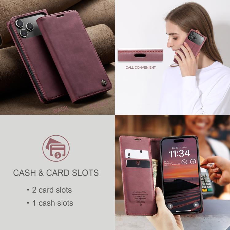 For iPhone 17 Pro CaseMe 013 Multifunctional Horizontal Flip Leather Phone Case(Red) - iPhone 17 Pro Cases by CaseMe | Online Shopping UK | buy2fix