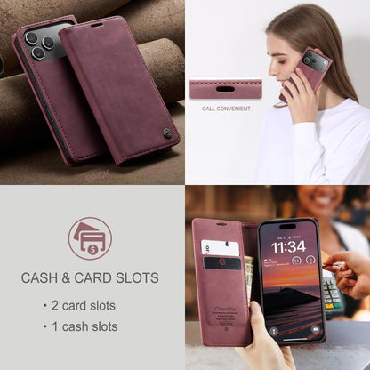For iPhone 17 Pro CaseMe 013 Multifunctional Horizontal Flip Leather Phone Case(Red) - iPhone 17 Pro Cases by CaseMe | Online Shopping UK | buy2fix