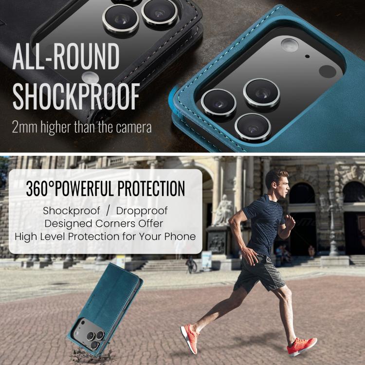 For iPhone 17 Pro CaseMe 013 Multifunctional Horizontal Flip Leather Phone Case(Blue) - iPhone 17 Pro Cases by CaseMe | Online Shopping UK | buy2fix