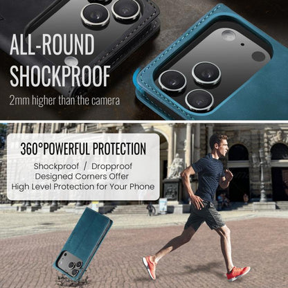 For iPhone 17 Pro CaseMe 013 Multifunctional Horizontal Flip Leather Phone Case(Blue) - iPhone 17 Pro Cases by CaseMe | Online Shopping UK | buy2fix