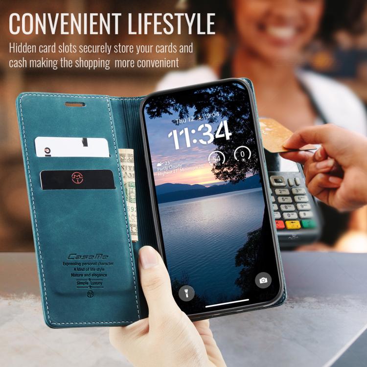 For iPhone 17 Pro CaseMe 013 Multifunctional Horizontal Flip Leather Phone Case(Blue) - iPhone 17 Pro Cases by CaseMe | Online Shopping UK | buy2fix