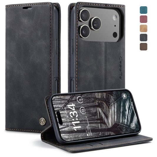 For iPhone 17 Pro CaseMe 013 Multifunctional Horizontal Flip Leather Phone Case(Black) - iPhone 17 Pro Cases by CaseMe | Online Shopping UK | buy2fix