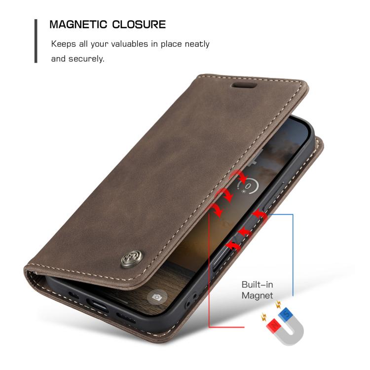 For iPhone 17 Pro Max CaseMe 013 Multifunctional Horizontal Flip Leather Phone Case(Coffee) - iPhone 17 Pro Max Cases by CaseMe | Online Shopping UK | buy2fix