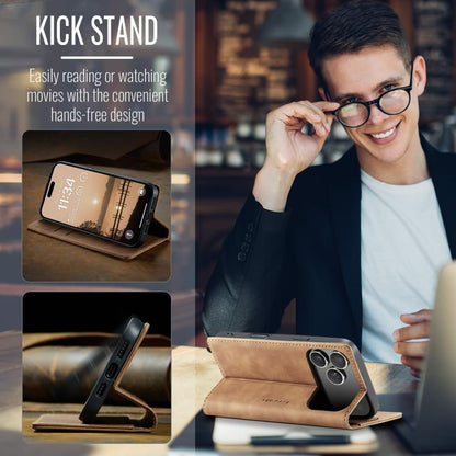 For iPhone 17 Pro Max CaseMe 013 Multifunctional Horizontal Flip Leather Phone Case(Brown) - iPhone 17 Pro Max Cases by CaseMe | Online Shopping UK | buy2fix