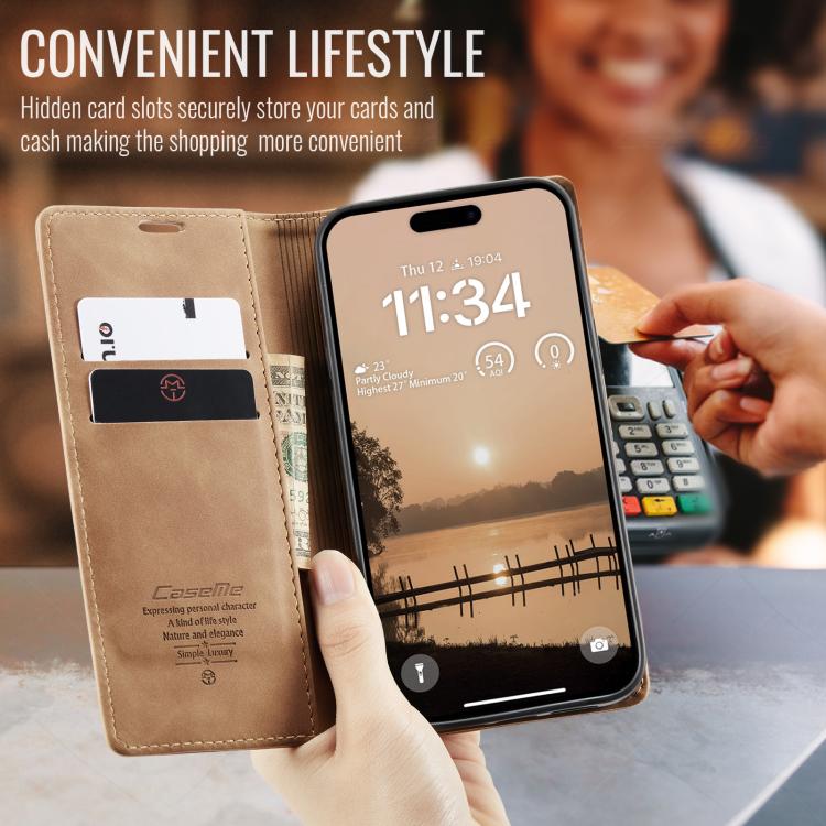 For iPhone 17 Pro Max CaseMe 013 Multifunctional Horizontal Flip Leather Phone Case(Brown) - iPhone 17 Pro Max Cases by CaseMe | Online Shopping UK | buy2fix