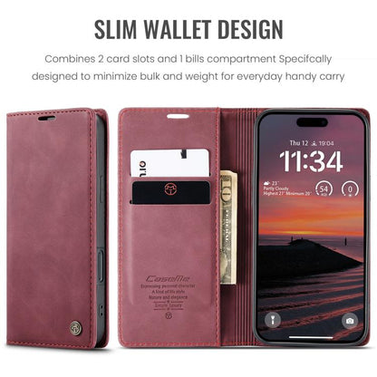For iPhone 17 Pro Max CaseMe 013 Multifunctional Horizontal Flip Leather Phone Case(Red) - iPhone 17 Pro Max Cases by CaseMe | Online Shopping UK | buy2fix