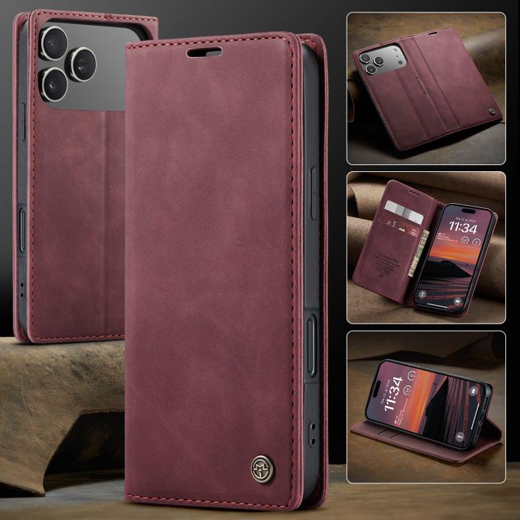 For iPhone 17 Pro Max CaseMe 013 Multifunctional Horizontal Flip Leather Phone Case(Red) - iPhone 17 Pro Max Cases by CaseMe | Online Shopping UK | buy2fix