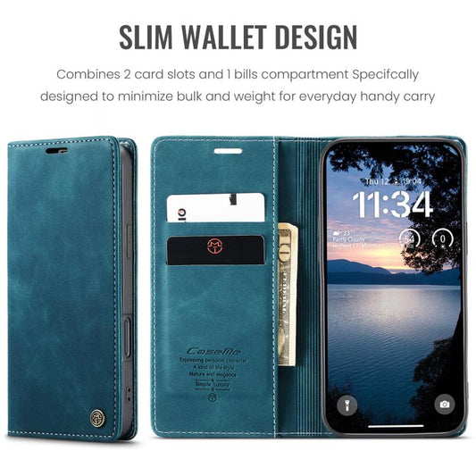 For iPhone 17 Pro Max CaseMe 013 Multifunctional Horizontal Flip Leather Phone Case(Blue) - iPhone 17 Pro Max Cases by CaseMe | Online Shopping UK | buy2fix