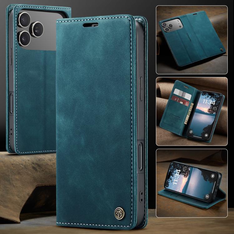 For iPhone 17 Pro Max CaseMe 013 Multifunctional Horizontal Flip Leather Phone Case(Blue) - iPhone 17 Pro Max Cases by CaseMe | Online Shopping UK | buy2fix