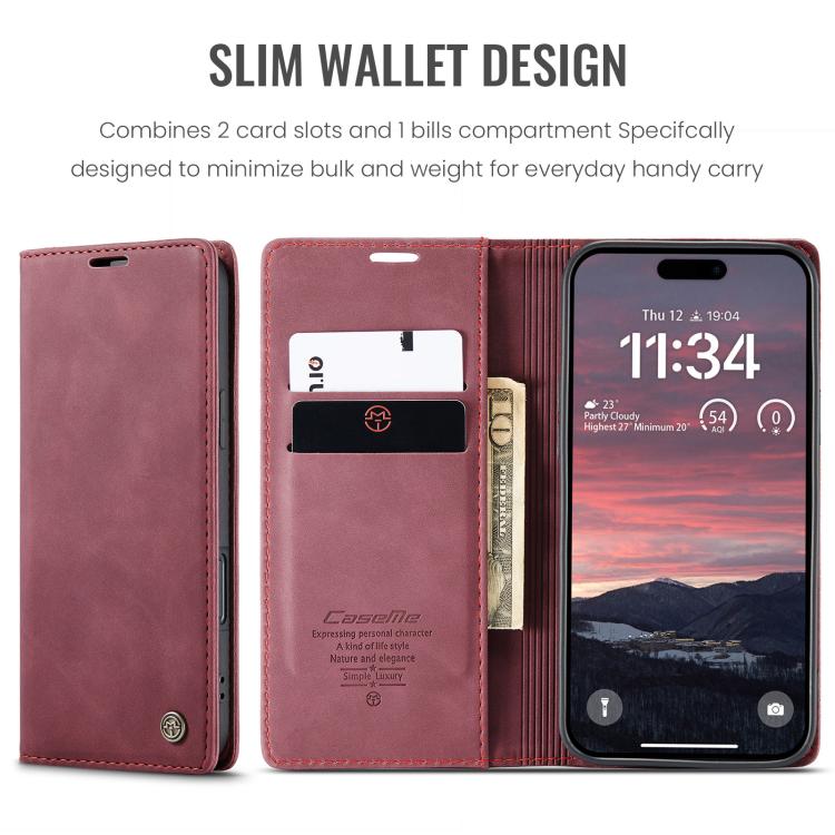 For iPhone 17 Air CaseMe 013 Multifunctional Horizontal Flip Leather Phone Case(Red) - iPhone 17 Air Cases by CaseMe | Online Shopping UK | buy2fix