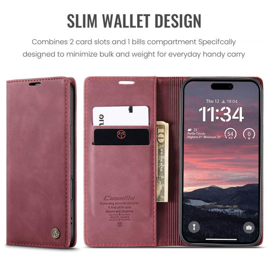 For iPhone 17 Air CaseMe 013 Multifunctional Horizontal Flip Leather Phone Case(Red) - iPhone 17 Air Cases by CaseMe | Online Shopping UK | buy2fix