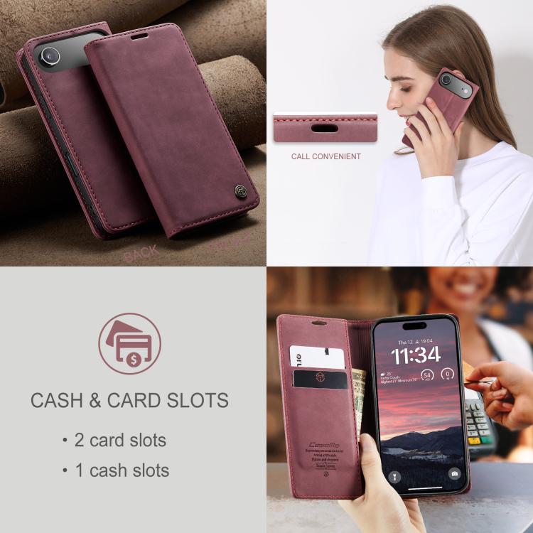 For iPhone 17 Air CaseMe 013 Multifunctional Horizontal Flip Leather Phone Case(Red) - iPhone 17 Air Cases by CaseMe | Online Shopping UK | buy2fix