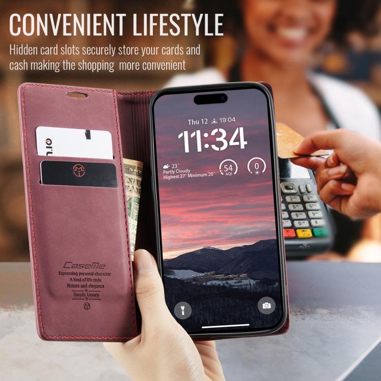 For iPhone 17 Air CaseMe 013 Multifunctional Horizontal Flip Leather Phone Case(Red) - iPhone 17 Air Cases by CaseMe | Online Shopping UK | buy2fix