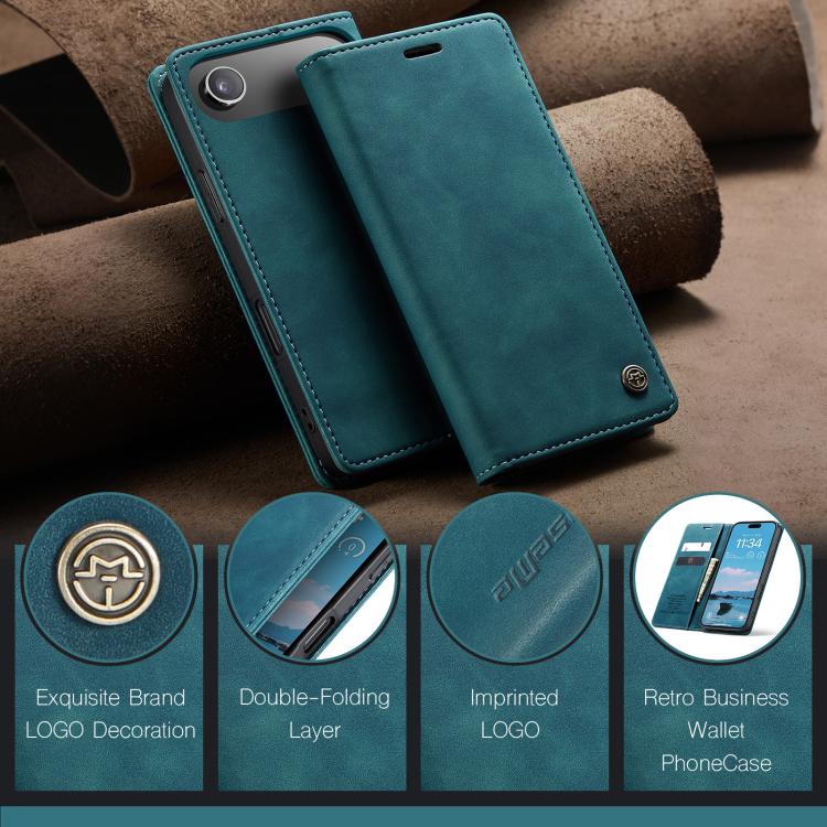 For iPhone 17 Air CaseMe 013 Multifunctional Horizontal Flip Leather Phone Case(Blue) - iPhone 17 Air Cases by CaseMe | Online Shopping UK | buy2fix