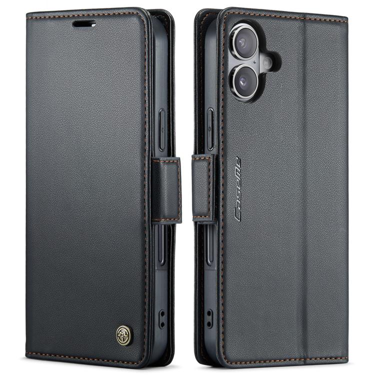 For iPhone 17 CaseMe 023 Butterfly Buckle Litchi Texture RFID Anti-theft Leather Phone Case(Black) - iPhone 17 Cases by CaseMe | Online Shopping UK | buy2fix