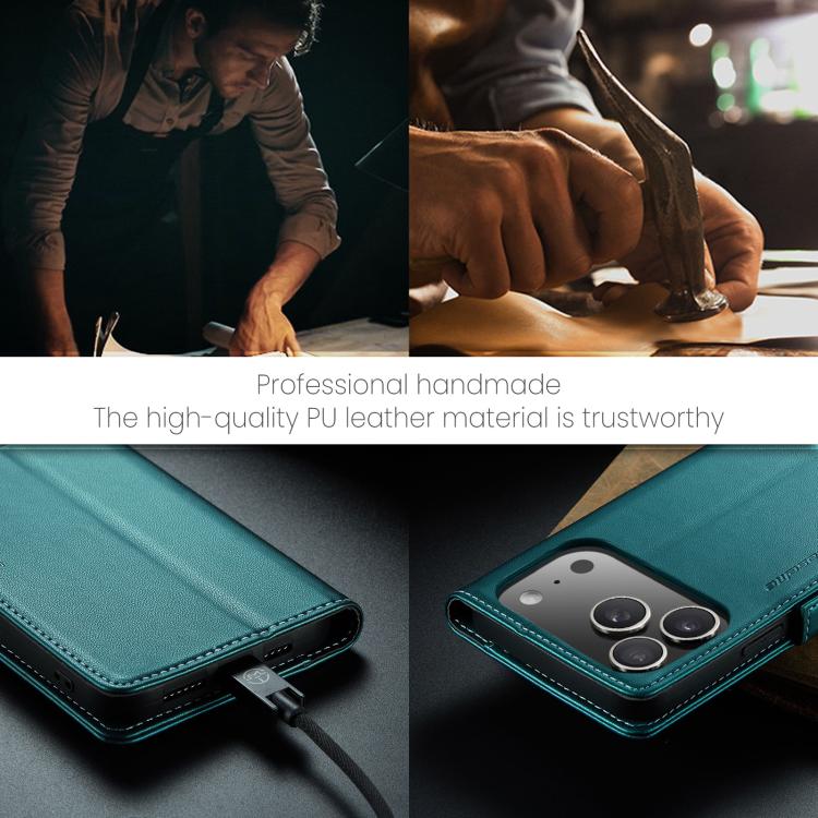 For iPhone 17 Pro CaseMe 023 Butterfly Buckle Litchi Texture RFID Anti-theft Leather Phone Case(Green) - iPhone 17 Pro Cases by CaseMe | Online Shopping UK | buy2fix
