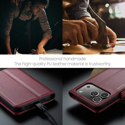 For iPhone 17 Pro Max CaseMe 023 Butterfly Buckle Litchi Texture RFID Anti-theft Leather Phone Case(Red) - iPhone 17 Pro Max Cases by CaseMe | Online Shopping UK | buy2fix