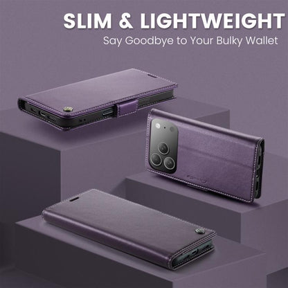 For iPhone 17 Pro Max CaseMe 023 Butterfly Buckle Litchi Texture RFID Anti-theft Leather Phone Case(Purple) - iPhone 17 Pro Max Cases by CaseMe | Online Shopping UK | buy2fix