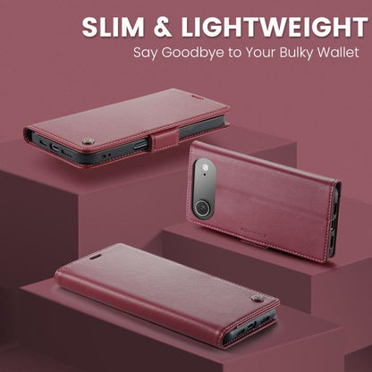 For iPhone 17 Air CaseMe 023 Butterfly Buckle Litchi Texture RFID Anti-theft Leather Phone Case(Red) - iPhone 17 Air Cases by CaseMe | Online Shopping UK | buy2fix