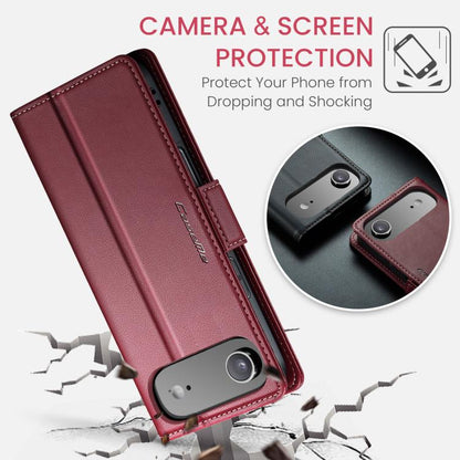 For iPhone 17 Air CaseMe 023 Butterfly Buckle Litchi Texture RFID Anti-theft Leather Phone Case(Red) - iPhone 17 Air Cases by CaseMe | Online Shopping UK | buy2fix