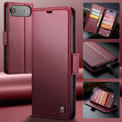 For iPhone 17 Air CaseMe 023 Butterfly Buckle Litchi Texture RFID Anti-theft Leather Phone Case(Red) - iPhone 17 Air Cases by CaseMe | Online Shopping UK | buy2fix