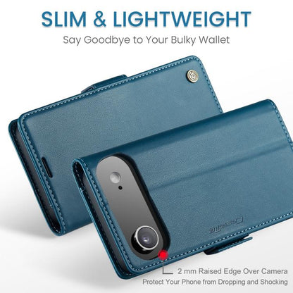 For iPhone Air CaseMe 023 Butterfly Buckle Litchi Texture RFID Anti-theft Leather Phone Case(Blue) - iPhone Air Cases by CaseMe | Online Shopping UK | buy2fix