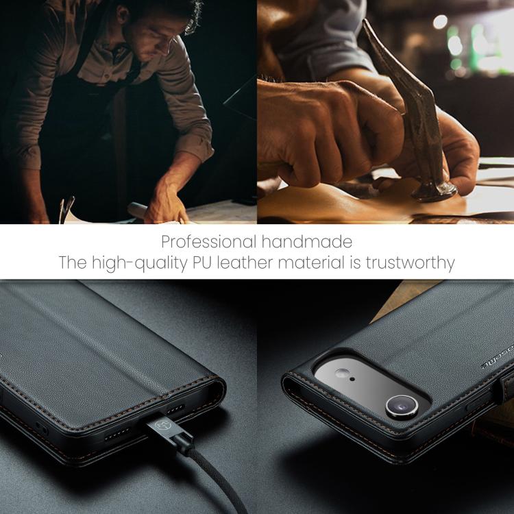 For iPhone Air CaseMe 023 Butterfly Buckle Litchi Texture RFID Anti-theft Leather Phone Case(Black) - iPhone Air Cases by CaseMe | Online Shopping UK | buy2fix