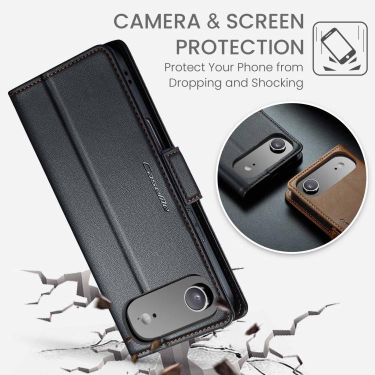 For iPhone Air CaseMe 023 Butterfly Buckle Litchi Texture RFID Anti-theft Leather Phone Case(Black) - iPhone Air Cases by CaseMe | Online Shopping UK | buy2fix
