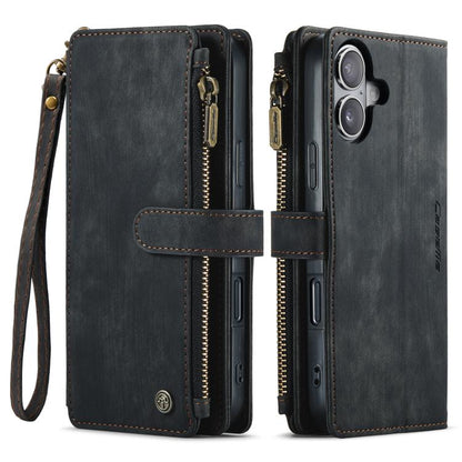 For iPhone 17 CaseMe C30 Card Slots Zipper Wallet Leather Phone Case(Black) - iPhone 17 Cases by CaseMe | Online Shopping UK | buy2fix