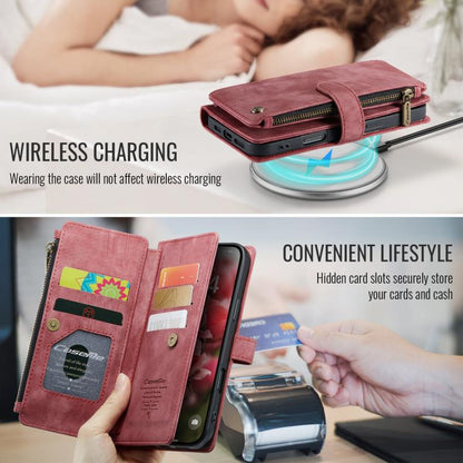 For iPhone 17 CaseMe C30 Card Slots Zipper Wallet Leather Phone Case(Red) - iPhone 17 Cases by CaseMe | Online Shopping UK | buy2fix
