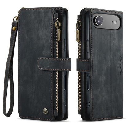For iPhone Air CaseMe C30 Card Slots Zipper Wallet Leather Phone Case(Black) - iPhone Air Cases by CaseMe | Online Shopping UK | buy2fix