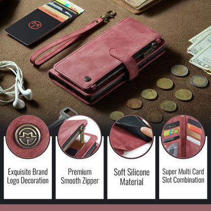For iPhone Air CaseMe C30 Card Slots Zipper Wallet Leather Phone Case(Red) - iPhone Air Cases by CaseMe | Online Shopping UK | buy2fix
