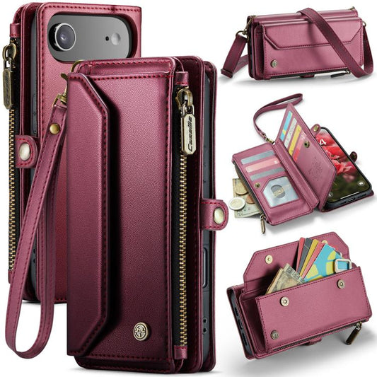For iPhone Air CaseMe C36 Card Slots Zipper Wallet RFID Anti-theft Leather Phone Case(Red) - iPhone Air Cases by CaseMe | Online Shopping UK | buy2fix