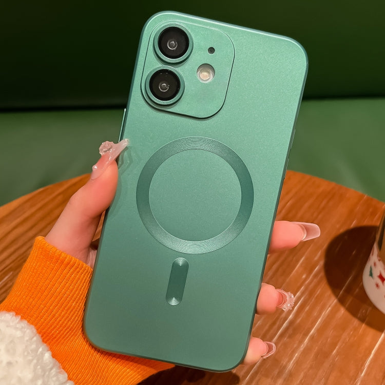 For iPhone 11 Metallic Paint Magsafe Liquid TPU Phone Case(Green) by buy2fix