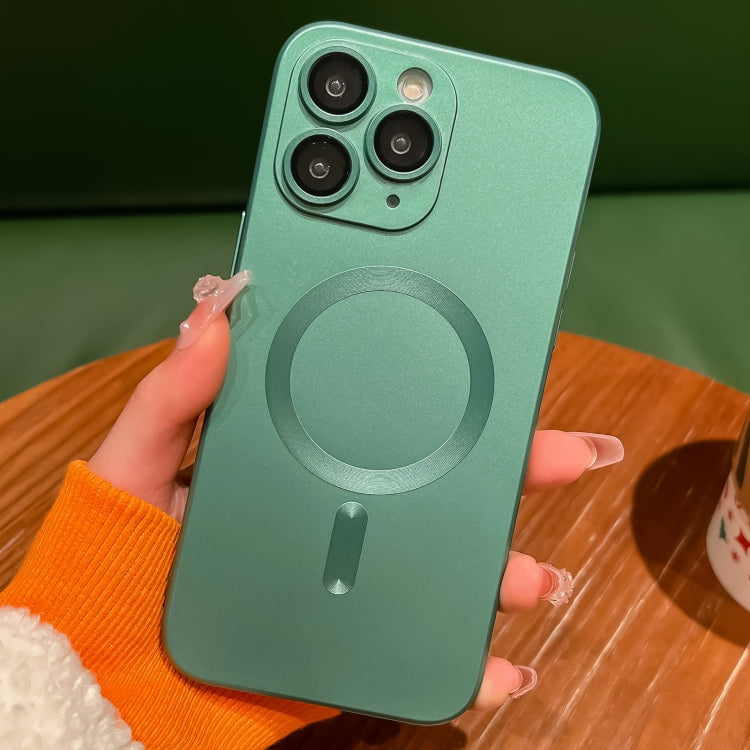 For iPhone 11 Pro Metallic Paint Magsafe Liquid TPU Phone Case(Green) by buy2fix