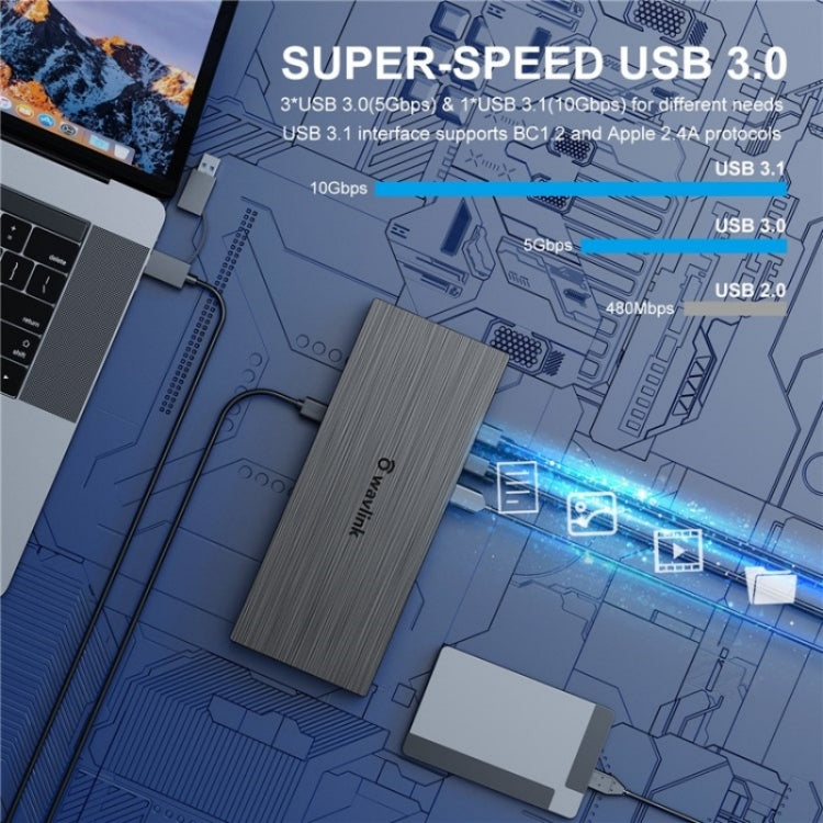 WAVLINK UG69PD8 Pro 18-in-1 DP / HD 5K Quadruple Display USB C Universal Docking Station, Plug:EU Plug - Adapter by WAVLINK | Online Shopping UK | buy2fix