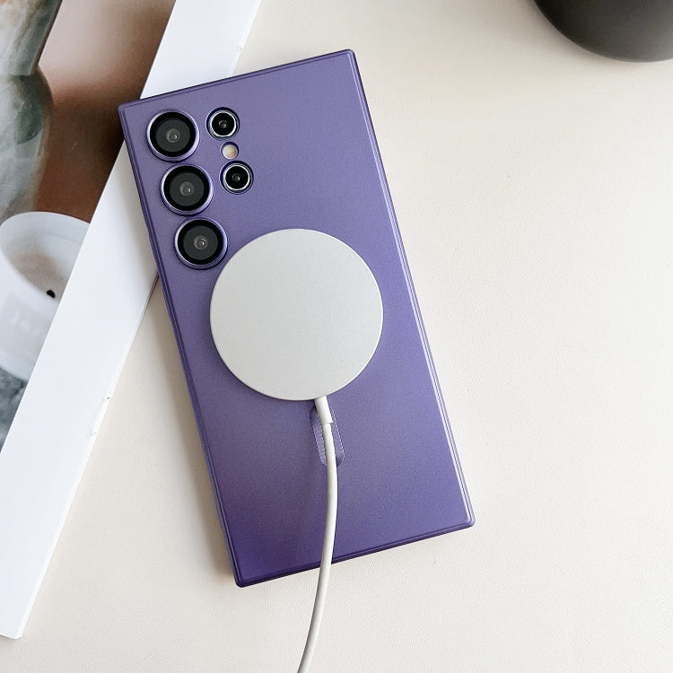 For Samsung Galaxy S25+ 5G Metallic Paint Magsafe Liquid TPU Phone Case(Pink) by buy2fix