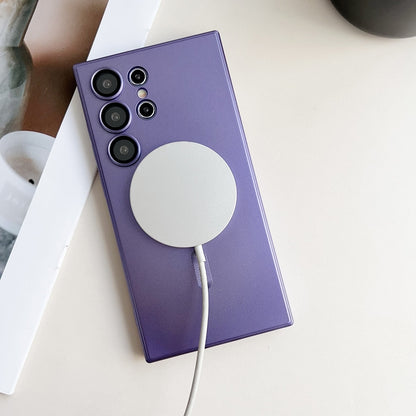 For Samsung Galaxy S25 Ultra 5G Metallic Paint Magsafe Liquid TPU Phone Case(Green) by buy2fix